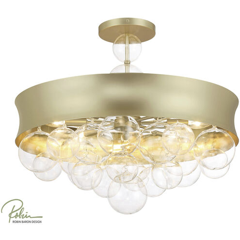 Verdi Square 8 Light 26 inch Soft Gold With Gold Leaf Convertible Pendant Ceiling Light